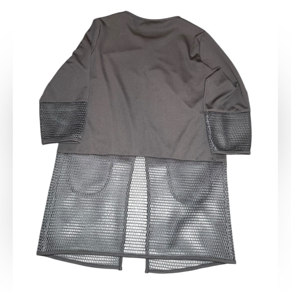 Sharon Young Black Mixed Media Modern Jacket - Picture 4 of 5